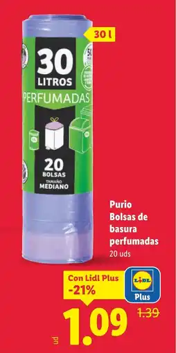 Lidl Purio Bolsas de basura perfumadas oferta