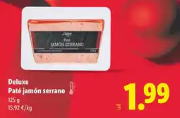 Lidl DELUXE Paté jamón serrano oferta