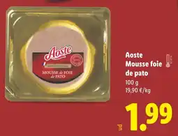 Lidl AOSTE Mousse foie de pato oferta