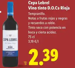 Lidl CEPA LEBREL Vino tinto D.O.Ca Rioja oferta