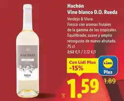Lidl Hachón Vino blanco D.O. Rueda oferta