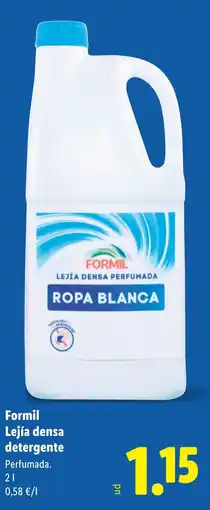 Lidl FORMIL Lejía densa detergente oferta