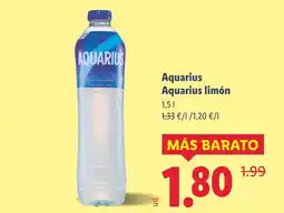Lidl AQUARIUS Aquarius limón oferta