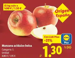 Lidl Manzana acidulce bolsa oferta