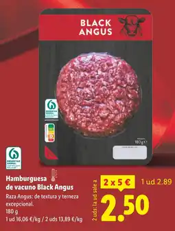 Lidl BLACK ANGUS Hamburguesa de vacuno oferta
