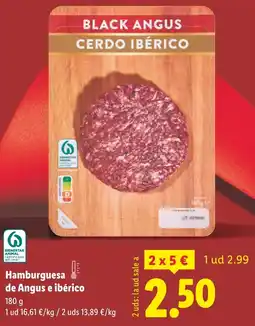 Lidl Hamburguesa de Angus e ibérico oferta