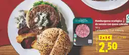Lidl Hamburguesa ecológica de vacuno con queso cabrales oferta
