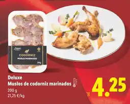 Lidl DELUXE Muslos de codorniz marinados oferta
