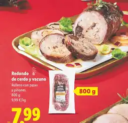 Lidl Redondo de cerdo y vacuno oferta