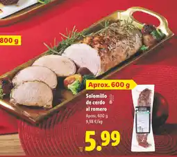 Lidl Solomillo de cerdo al romero oferta
