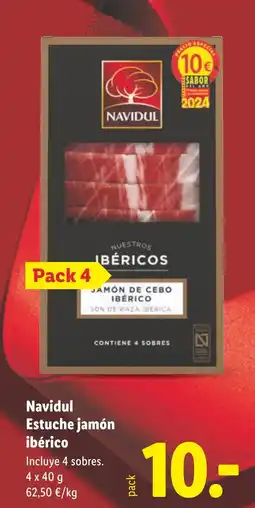 Lidl NAVIDUL Estuche jamón ibérico oferta