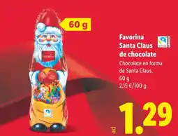 Lidl FAVORINA Santa Claus de chocolate oferta