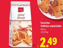 Lidl FAVORINA Galletas especiadas oferta