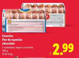 Lidl FAVORINA Pan de especias chocolate oferta