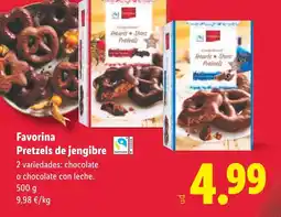 Lidl FAVORINA Pretzels de jengibre oferta