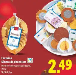 Lidl FAVORINA Dinero de chocolate oferta