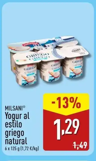 MILSANI Yogur al estilo griego natural