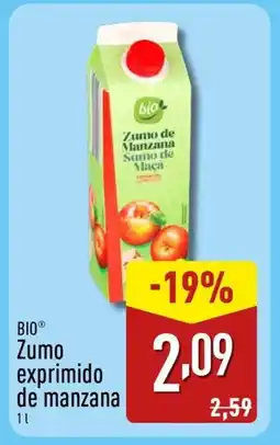 ALDI BIO Zumo exprimido de manzana oferta