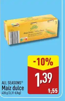 ALDI ALL SEASONS Maíz dulce oferta