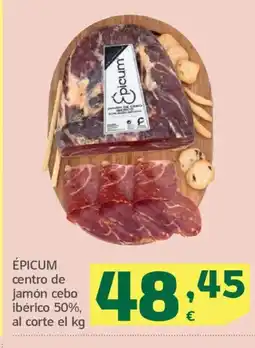 HiperDino ÉPICUM centro de jamón cebo ibérico 50% oferta