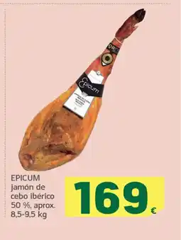HiperDino EPICUM jamón de cebo ibérico 50 % oferta