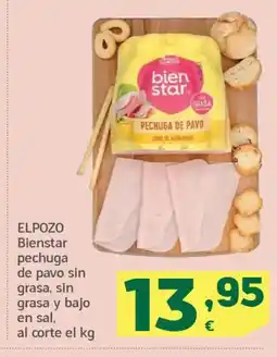 HiperDino ELPOZO Bienstar pechuga de pavo sin grasa, sin grasa y bajo en sal oferta