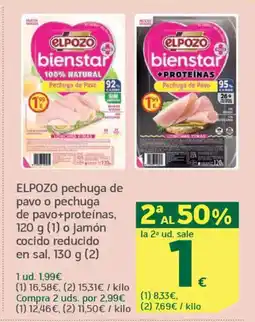 HiperDino ELPOZO pechuga de pavo o pechuga de pavo+proteínas oferta