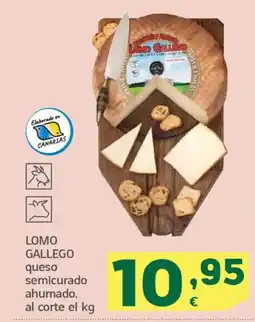 HiperDino LOMO GALLEGO queso semicurado ahumado oferta