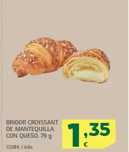 HiperDino Bridor croissant de mantequilla con queso oferta