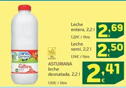 HiperDino ASTURIANA leche desnatada oferta