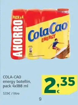 HiperDino COLA-CAO energy botellín oferta