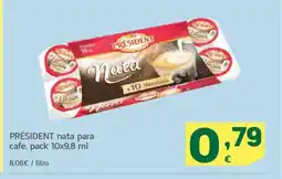 HiperDino PRÉSIDENT nata para café oferta