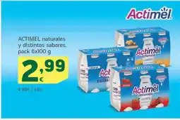 HiperDino ACTIMEL naturales y distintos sabores oferta