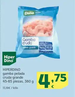 HiperDino HIPERDINO gamba pelada cruda grande 45-65 piezas oferta