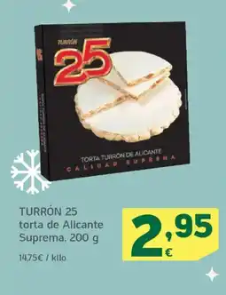 HiperDino TURRÓN 25 torta de Alicante Suprema oferta