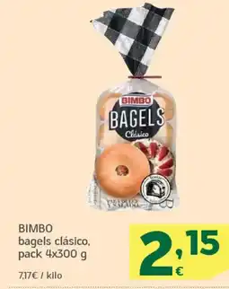 HiperDino BIMBO bagels clásico oferta