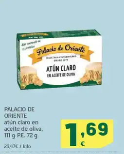 HiperDino PALACIO DE ORIENTE atún claro en aceite de oliva oferta
