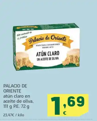 HiperDino PALACIO DE ORIENTE atún claro en aceite de oliva oferta
