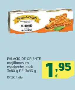 HiperDino PALACIO DE ORIENTE mejillones en escabeche oferta