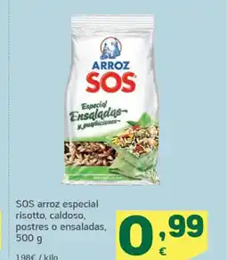 HiperDino SOS arroz especial risotto, caldoso, postres o ensaladas oferta
