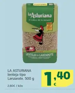 HiperDino LA ASTURIANA lenteja tipo Lanzarote oferta