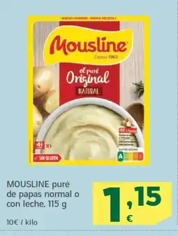 HiperDino MOUSLINE puré de papas normal o con leche oferta