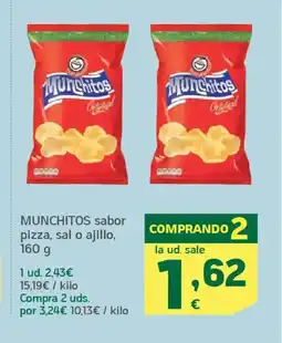 HiperDino MUNCHITOS sabor pizza, sal o ajillo oferta