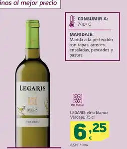 HiperDino LEGARIS vino blanco Verdejo oferta