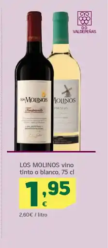 HiperDino LOS MOLINOS vino tinto o blanco oferta