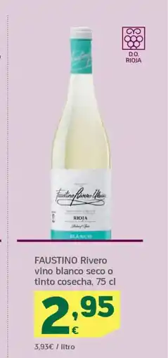 HiperDino FAUSTINO Rivero vino blanco seco o tinto cosecha oferta