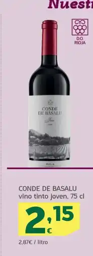 HiperDino CONDE DE BASALU vino tinto joven oferta