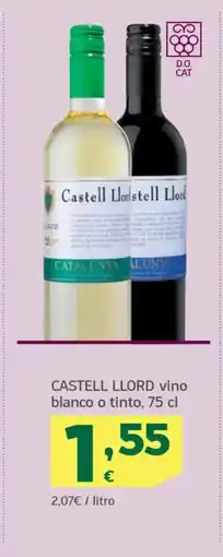 HiperDino CASTELL LLORD vino blanco o tinto oferta