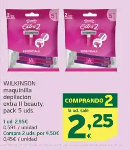 HiperDino WILKINSON maquinilla depilación extra II beauty, pack 5 uds. oferta