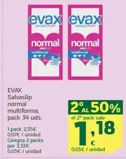 HiperDino EVAX Salvaslip normal multiforma oferta